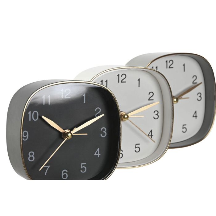 Reloj Sobremesa Moderno DKD Home Decor Blanco Negro 3.6 x 8.5 x 8.5 cm (3 Unidades) 2 Reloj Sobremesa Moderno DKD Home Decor Blanco Negro 3.6 x 8.5 x 8.5 cm (3 Unidades) 2