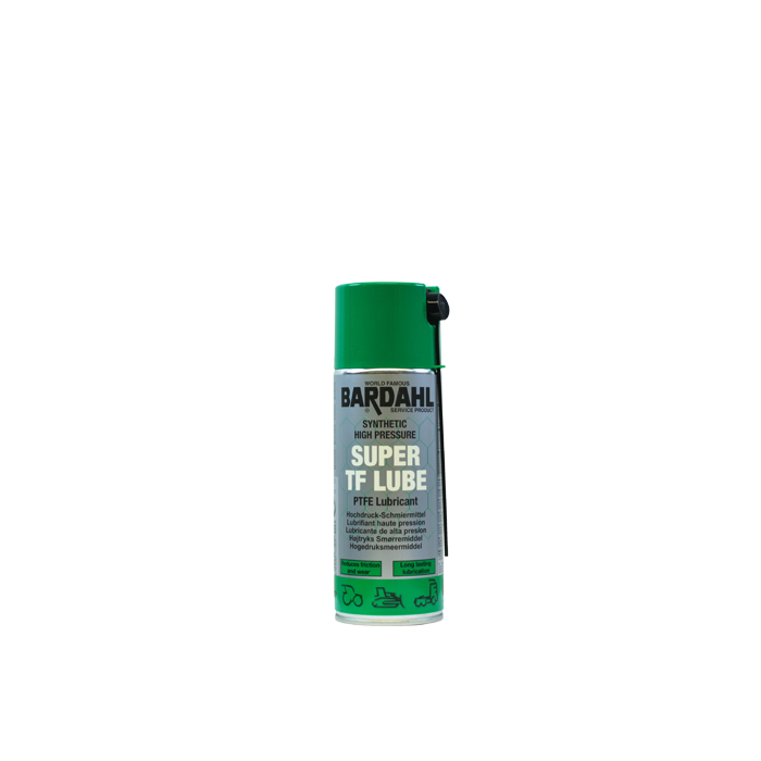 Bardahl BARD73504 Teflón Lubricante Spray Super Teflube 400 mL con PTFE para Cadenas, Bisagras, Cojinetes. Reduce Fricción y Protege Metales.