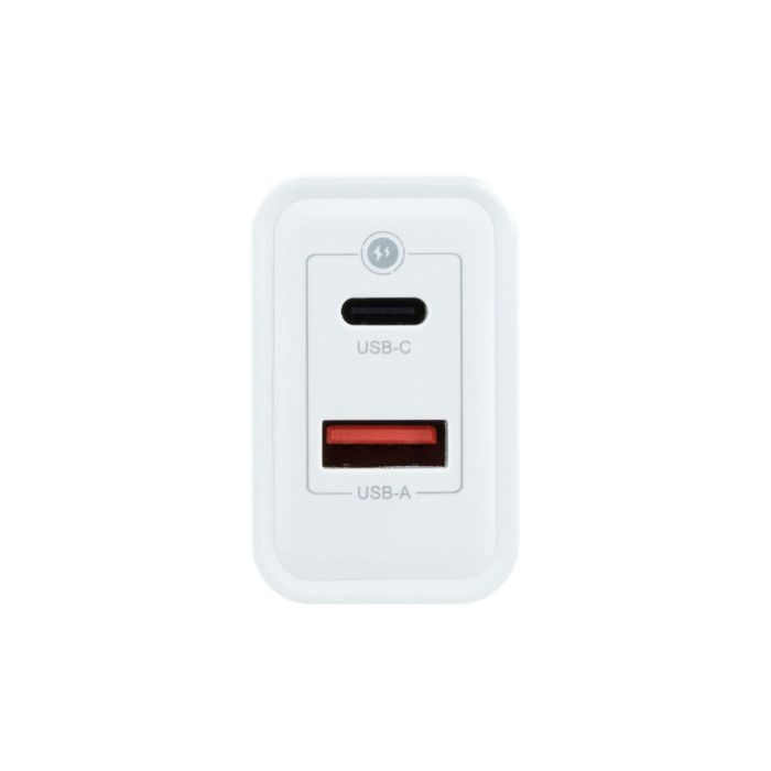 CARGADOR USB PARED COOLBOX GAN 45W USB-C/USB-A QC3.0 BLANCO 3