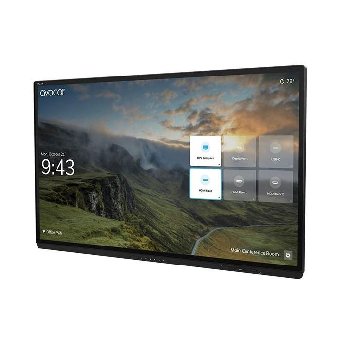 AVOCOR AVG-7560 Monitor Táctil Interactivo 75" 4K Ultra HD (3840x2160) con USB, HDMI, DisplayPort 1