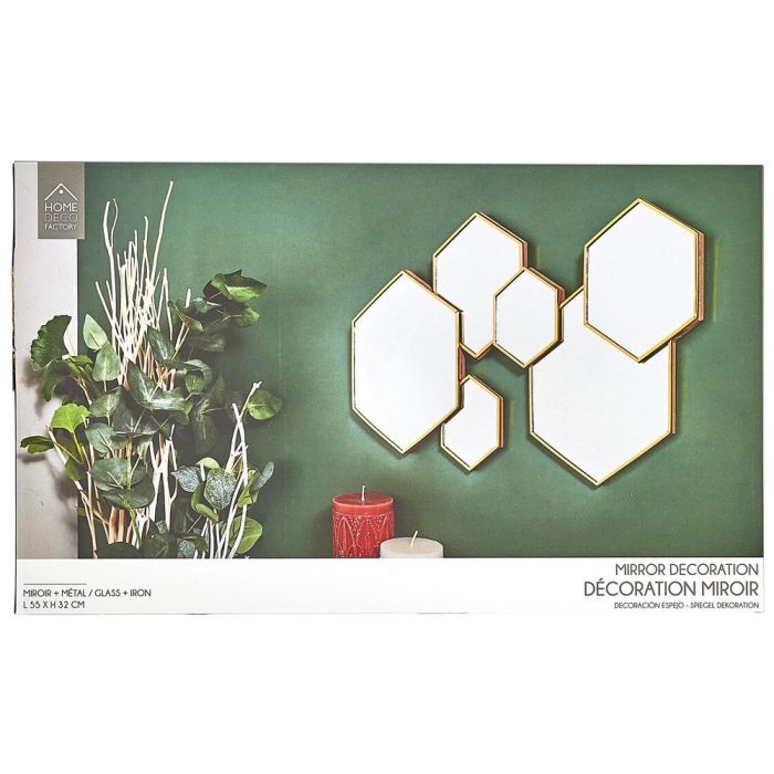 Juego De 6 Espejos Hexagonales Home Deco Factory 2 Juego De 6 Espejos Hexagonales Home Deco Factory 2