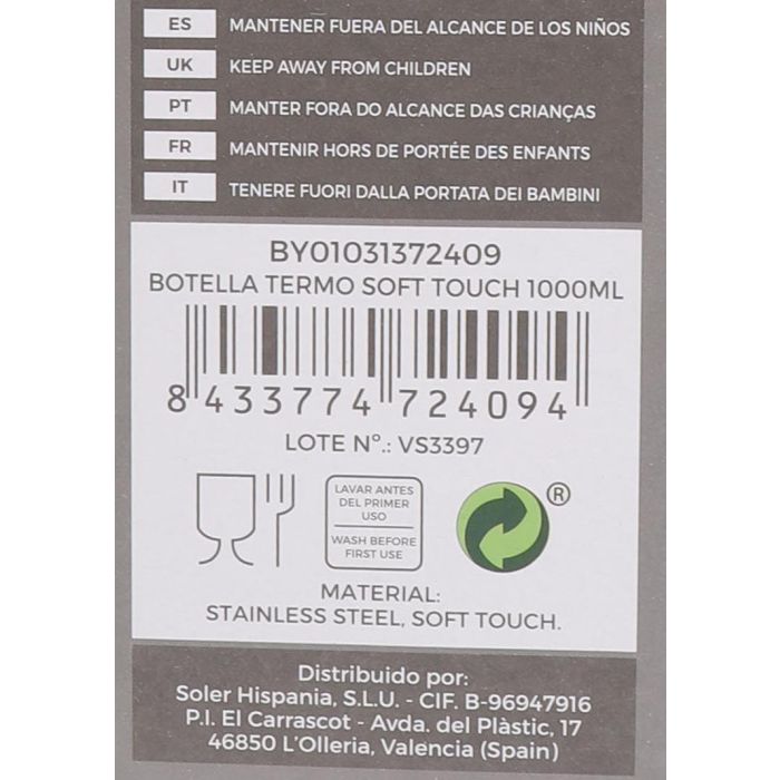 Botella Termo Soft Touch 1000 ml Thermospo - Thermosport (6 Unidades) 11 Botella Termo Soft Touch 1000 ml Thermospo - Thermosport (6 Unidades) 11