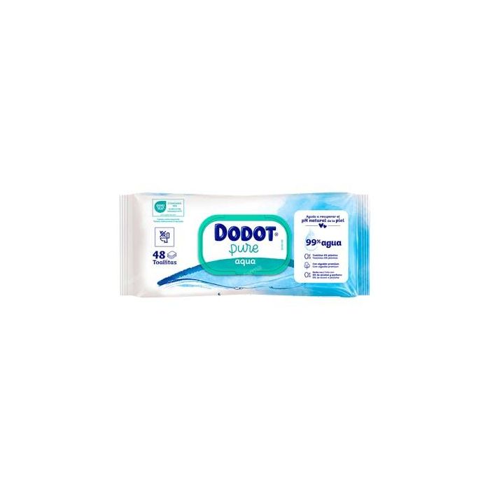 Dodot Toallitas Aqua Pure sin Plástico Infantiles 48 Unidades