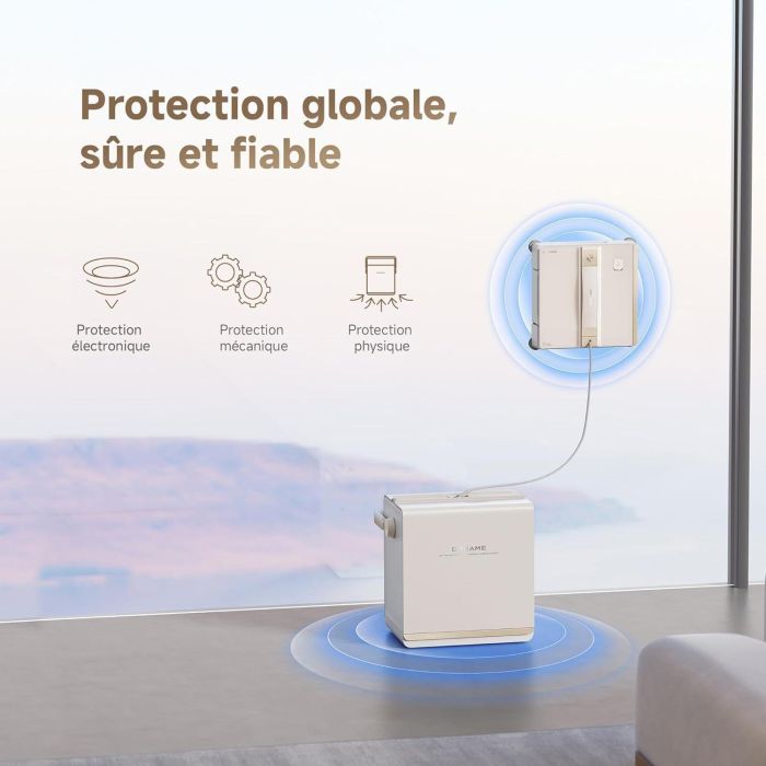 Estación DRAME C1 - Robot limpiacristales - Protección completa - Estación móvil - Gestión automática del cable 1