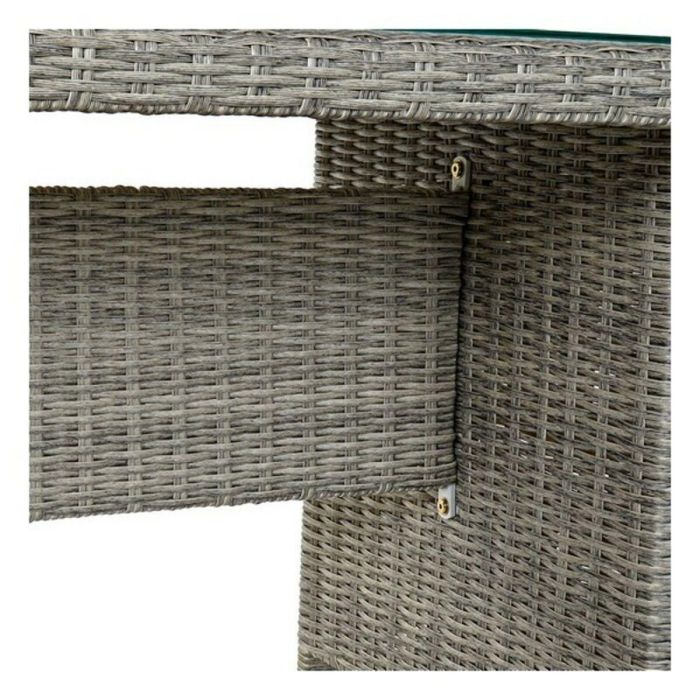 DKD Home Decor Sofá de Jardín y Terraza Gris 204x267x90 cm Set 4 Piezas Desmontable con Cojines Ratán Sintético 5 DKD Home Decor Sofá de Jardín y Terraza Gris 204x267x90 cm Set 4 Piezas Desmontable con Cojines Ratán Sintético 5