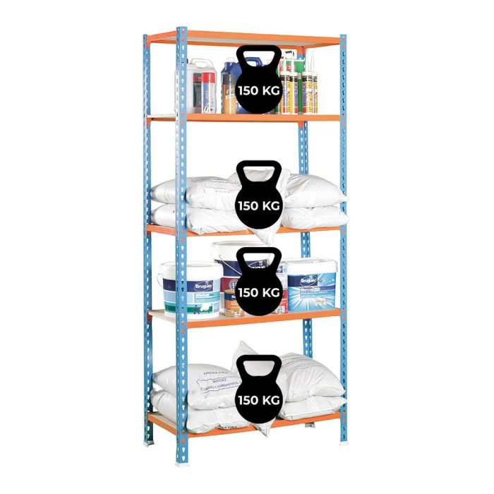 Estanteria metalica sin tornillos con aglomerado maderclick 5/400 simon rack 2 Estanteria metalica sin tornillos con aglomerado maderclick 5/400 simon rack 2