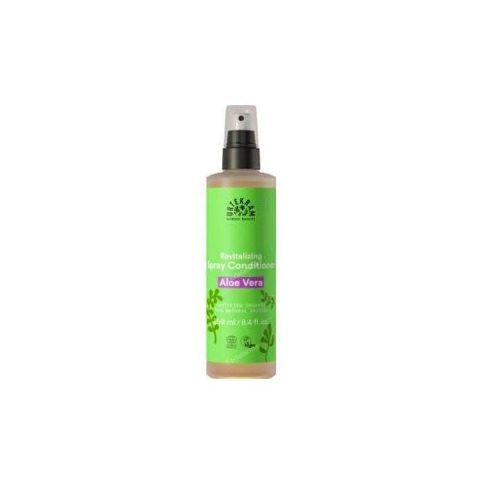 URTEKRAM Acondicionador en Spray de Aloe Vera Bio 250ml. Desenredante, Equilibra Humedad, Certificado Ecocert, Vegano