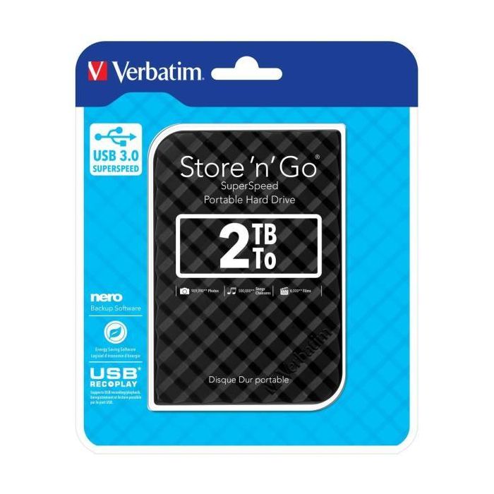 Verbatim Store 'N' Go 2TB HDD 2.5" USB 3.0 Negro Disco Duro Portátil 1