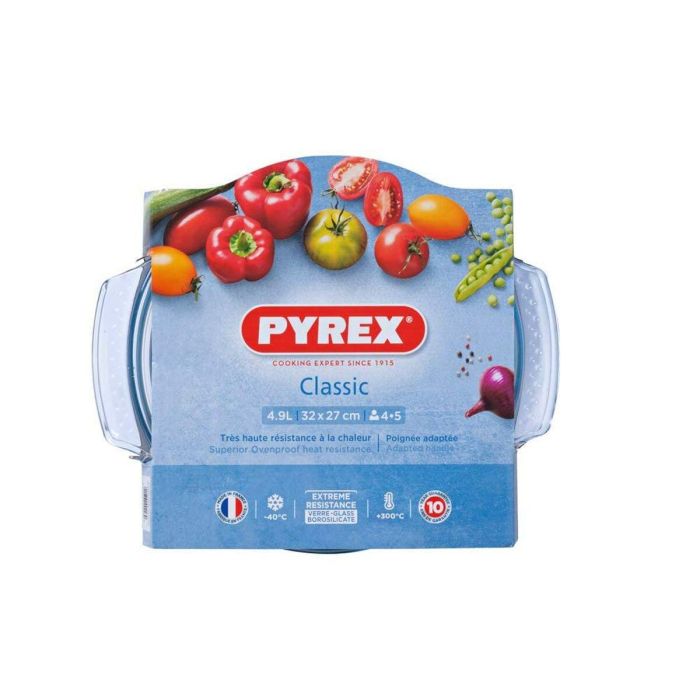 Pyrex 118A000/7043 Cocotte Redonda Pyrex Classic Vidrio Borosilicato 32x27 cm, 3.5L+1.4L, Congelador a Horno, Higiénico 5