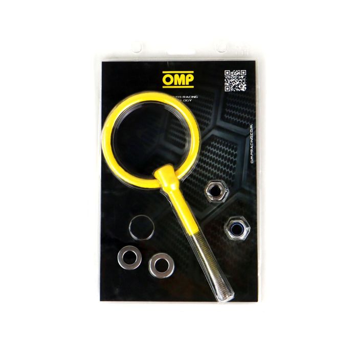 Omp Gancho De Remolque OMPEB0-0576 Acero Inoxidable Diámetro Interno 80 Mm M12 Stud Amarillo 3