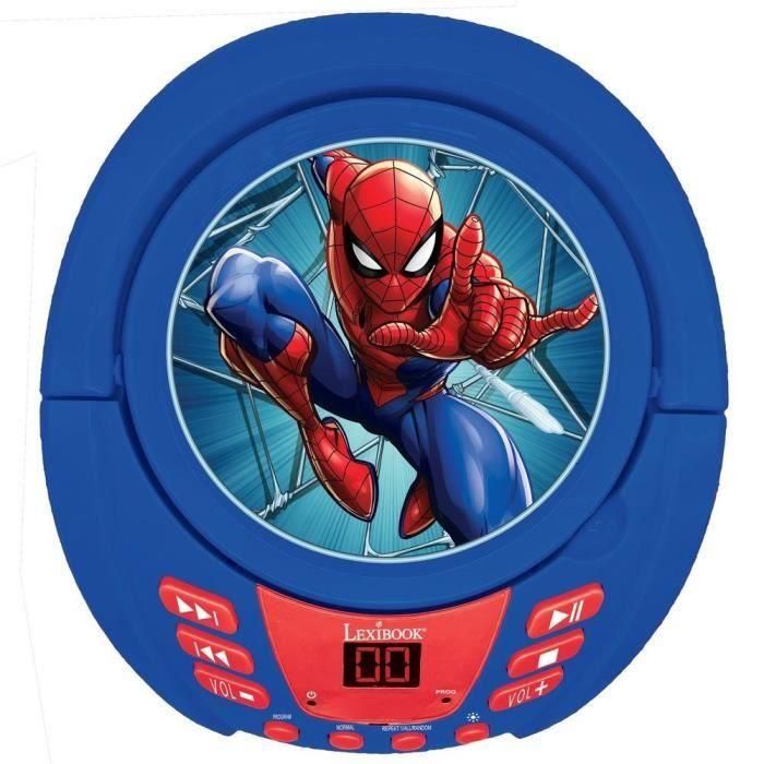 Reproductor de CD Bluetooth Spider-Man con efectos de luz 3