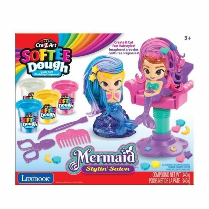 Lexibook LEX3380743110110 Peluquería de Sirena Brillante en Play-Doh Suave y Moldeable 1 Lexibook LEX3380743110110 Peluquería de Sirena Brillante en Play-Doh Suave y Moldeable 1