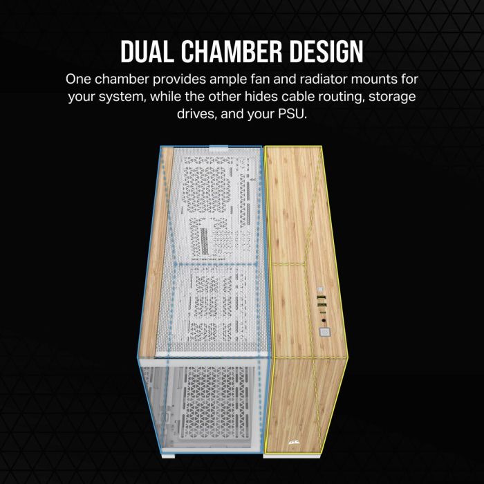 Corsair CC-9011288-WW Caja Gaming ATX Midi Tower Cristal Templado y Madera Bambú Blanca 5 Corsair CC-9011288-WW Caja Gaming ATX Midi Tower Cristal Templado y Madera Bambú Blanca 5