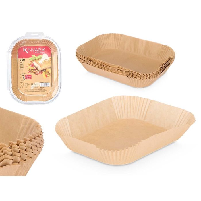 Set 50 Moldes Papel Freidora Aire Rect Kinvara 22X30CM (24 Unidades) Set 50 Moldes Papel Freidora Aire Rect Kinvara 22X30CM (24 Unidades)