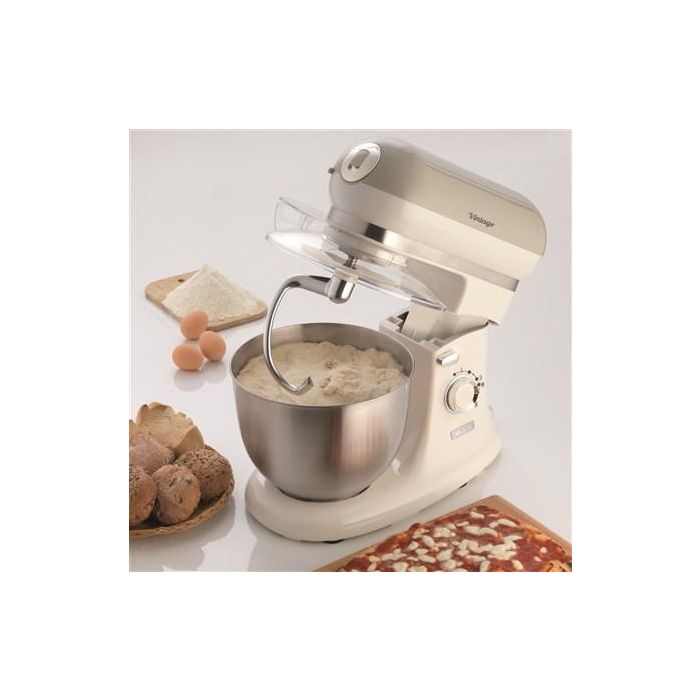 Ariete 1588/03 Robot de Cocina Vintage Beige con Bol de Acero Inoxidable y 10 Velocidades 8 Ariete 1588/03 Robot de Cocina Vintage Beige con Bol de Acero Inoxidable y 10 Velocidades 8