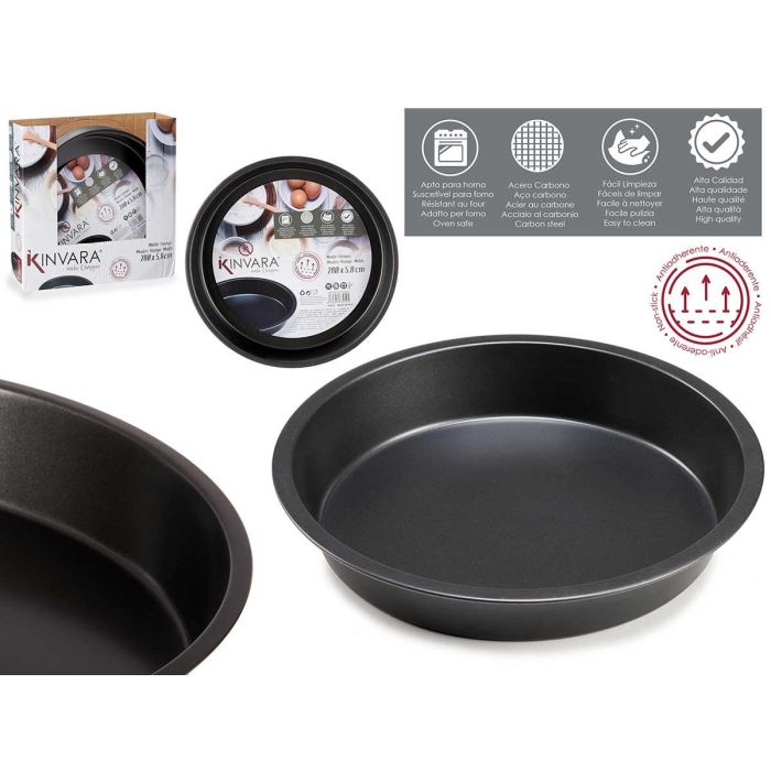 Molde Redondo Metal Kinvara 28 cm Antiadherente para Horno (24 Unidades)