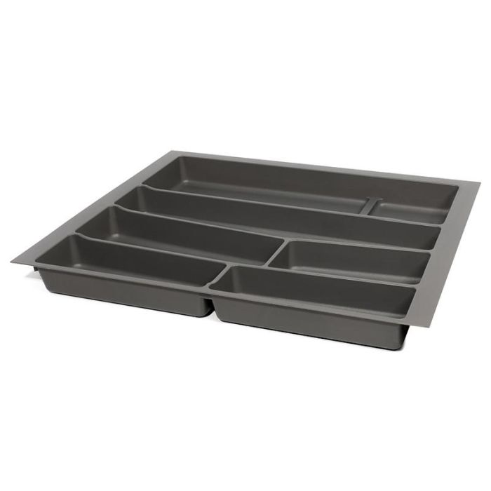 Herrajes ALK Cubertero Modelo Auro para Cajón de Cocina Plástico Resistente, Acabados Antracita y Blanco, Módulos 300-1000mm