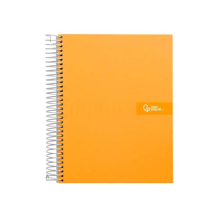 Liderpapel Cuaderno Espiral A4 Crafty Tapa Forrada 80 Hojas 90gr Cuadro 4mm con Margen Color Naranja 1