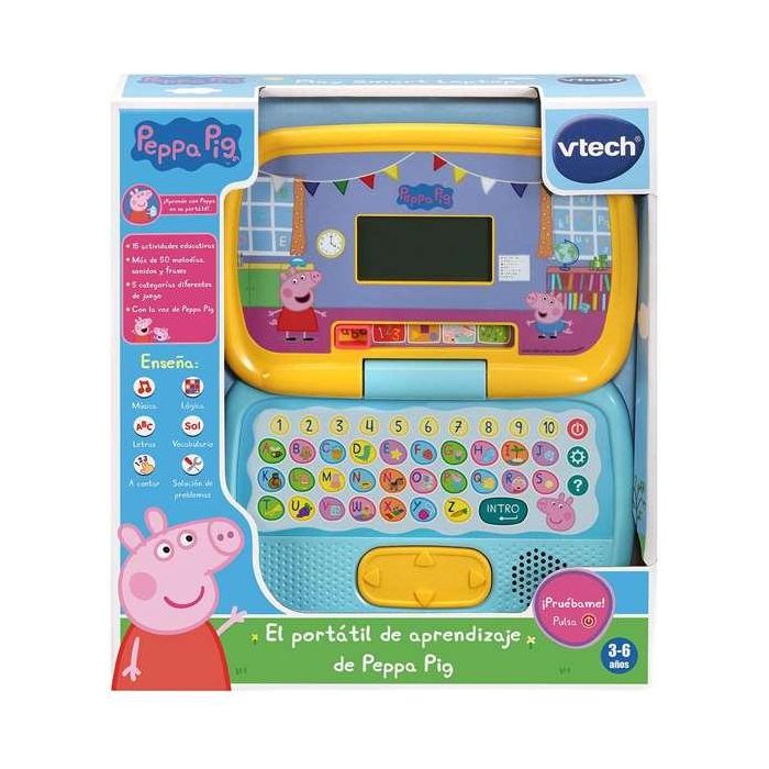 Ordenador peppa pig de aprendizaje con 5 modos de juego y muchas actividades 5,6x23,7x15,8 cm Ordenador peppa pig de aprendizaje con 5 modos de juego y muchas actividades 5,6x23,7x15,8 cm