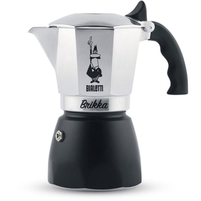 Cafetera Italiana Bialetti Brikka 2TZ Negro Aluminio 2 Tazas 0 Cafetera Italiana Bialetti Brikka 2TZ Negro Aluminio 2 Tazas 0