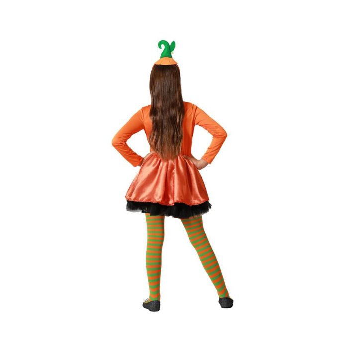 Disfraz Calabaza Naranja con Gorro para Niña 7-9 Años, Poliéster, Temática Halloween 2 Disfraz Calabaza Naranja con Gorro para Niña 7-9 Años, Poliéster, Temática Halloween 2