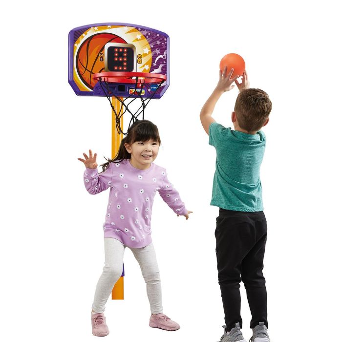 V-Tech 80-571422 Canasta de Baloncesto con Pantalla Electrónica, 3 Modos de Juego, Ajustable 88-120cm, Plegable, +3 años 3 V-Tech 80-571422 Canasta de Baloncesto con Pantalla Electrónica, 3 Modos de Juego, Ajustable 88-120cm, Plegable, +3 años 3
