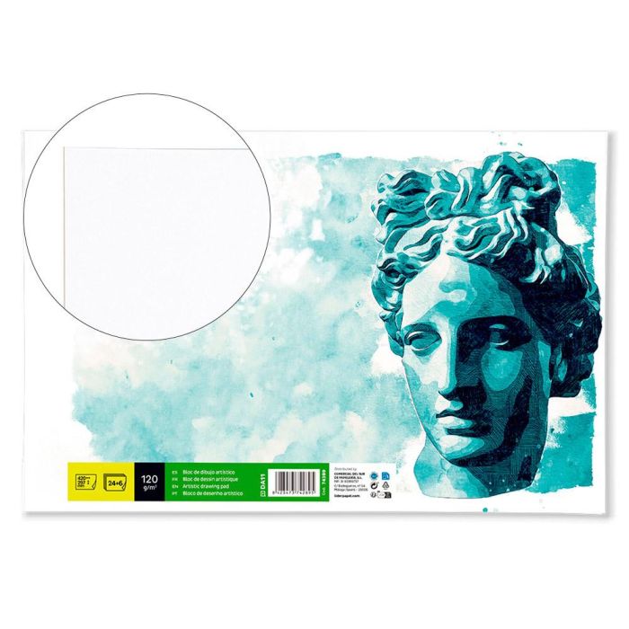 Bloc Dibujo Liderpapel Artistico Encolado 297x420 mm 30 Hojas 120 gr-M2 Sin Recuadro