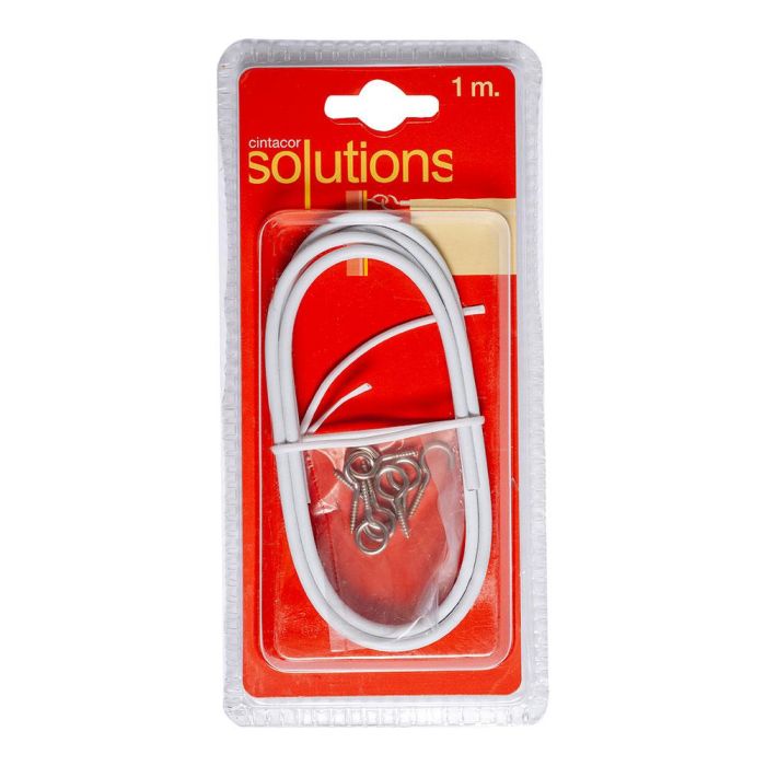 Cintacor PV024 Cable Portavisillo Plastificado Blanco 1m PVC Ø0.4cm Interior Ventana Storplanet 1