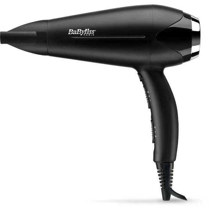 Babyliss D572DE Secador de Pelo Turbo Smooth 2200W con Tecnología Iónica Anti-Encrespamiento, Difusor Grande y Boquilla Concentradora