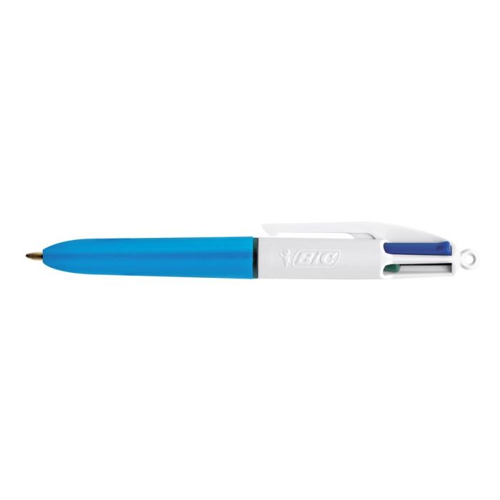 Bic Bolígrafo Original Mini Tinta De 4 Colores Cuerpo Azul - Blanco - Caja 12 Unidades - 1