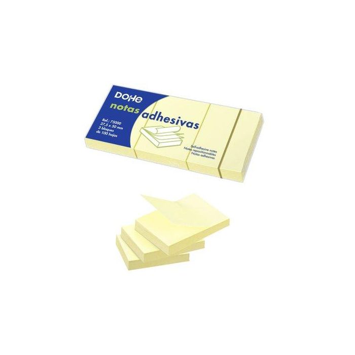 Notas Adhesivas Dohe 100H 37.5 X 50 Mm. Amarillo 12 unidades