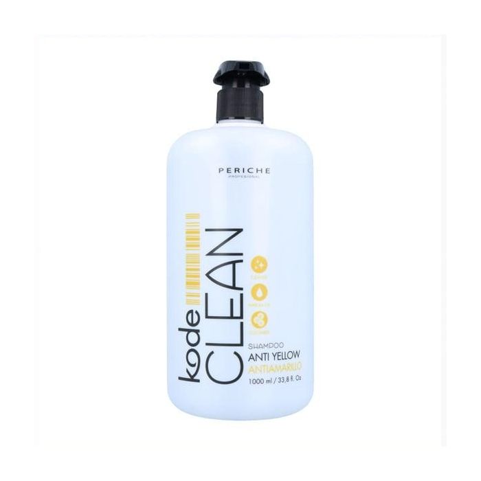 Periche Kode Champú Clean Anti Yellow - Neutraliza amarillos en mechas y cabellos decolorados - 1000 ml Periche Kode Champú Clean Anti Yellow - Neutraliza amarillos en mechas y cabellos decolorados - 1000 ml