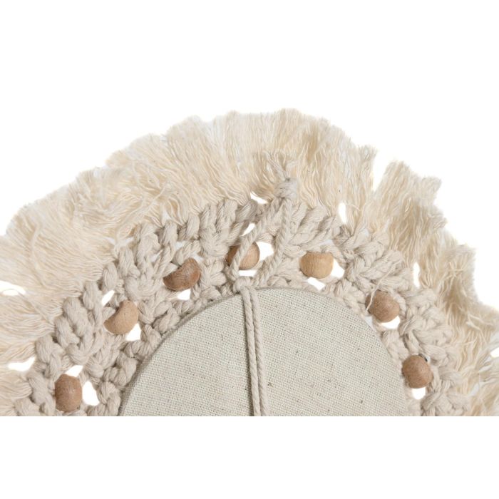 Espejo de pared Home ESPRIT Blanco Boho 20 x 1 x 20 cm (3 Piezas) 2