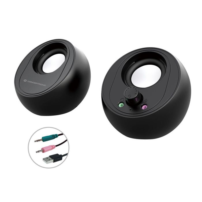 CONCEPTRONIC ALTAVOCES 2.0 BJORN01B 10W COLOR NEGRO JACK 3.5" Y BLUETOOTH ALIMENTACION USB 3 CONCEPTRONIC ALTAVOCES 2.0 BJORN01B 10W COLOR NEGRO JACK 3.5" Y BLUETOOTH ALIMENTACION USB 3