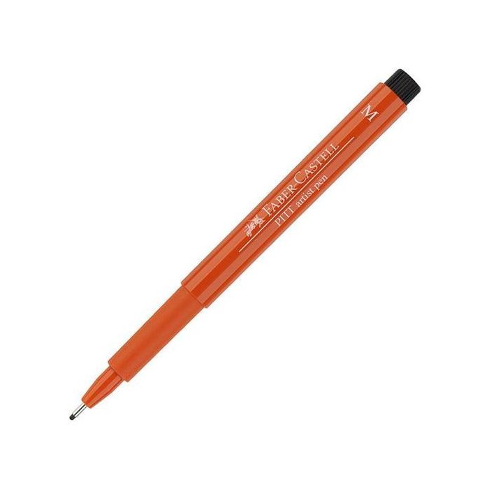 Faber Castell Rotulador Pitt Artist Pen Fineliner M Sanguina 0.7mm - Permanente, Resistente al Agua (10 Unidades) (10 Unidades)