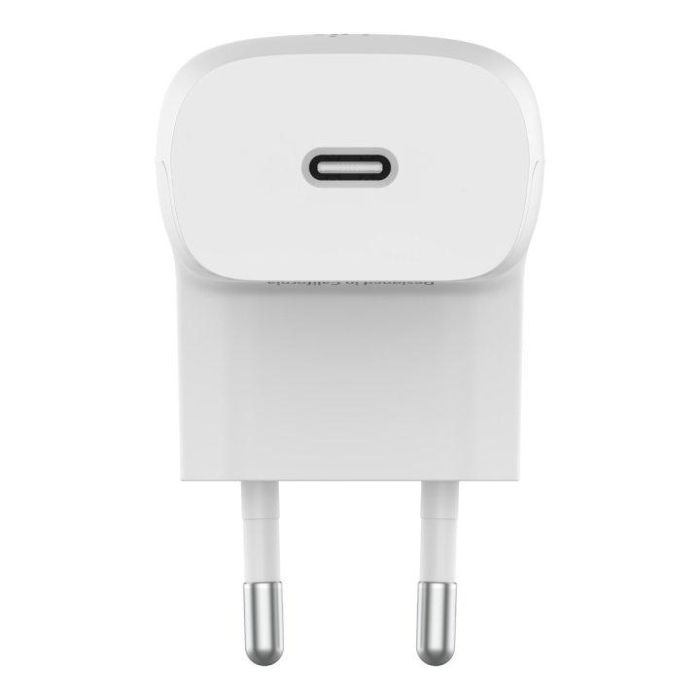 Belkin Cargador de Pared USB-C 20W con Cable Incluido, Modelo WCA006VF1MWH-B6, Power Delivery 3.1, Compatible con iPhone 15, iPad, Samsung Galaxy 1