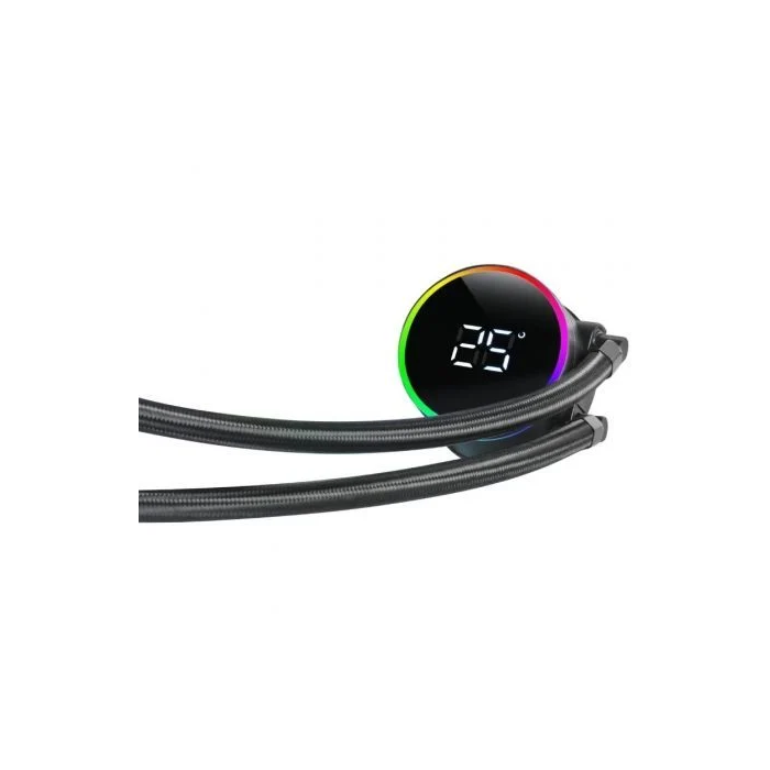 Mars Gaming Refrigeración Líquida ML-LCD360 Negro, AIO ARGB con Pantalla LCD, 3 Ventiladores 120mm FDB, TDP 600W, Radiador 360mm, Compatible Intel y AMD 2