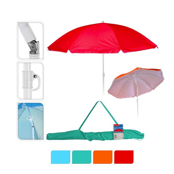 Probeach Sombrilla de playa Ø160cm UPF 40-50, bloquea 97.5-98% UV, colores surtidos con funda 0 Probeach Sombrilla de playa Ø160cm UPF 40-50, bloquea 97.5-98% UV, colores surtidos con funda 0