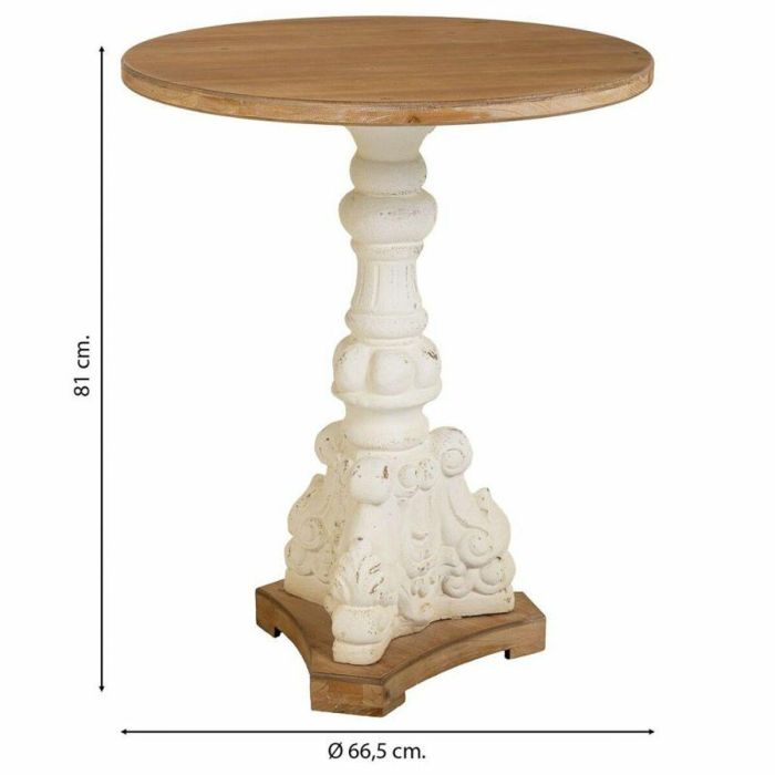 Mesa de Centro Alexandra House Living Blanco Madera de abeto Madera MDF 66 x 81 x 66 cm 4 Mesa de Centro Alexandra House Living Blanco Madera de abeto Madera MDF 66 x 81 x 66 cm 4