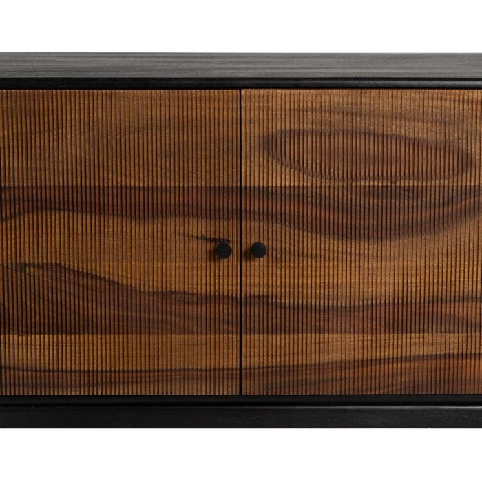 Aparador Marrón-Negro Madera Salón 160 X 40 X 75 cm