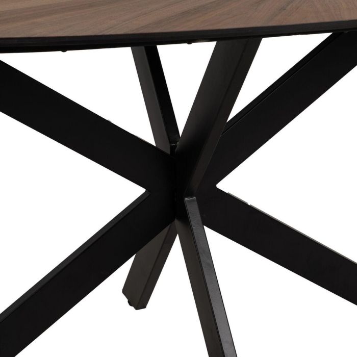 Mesa de Comedor Negro Natural Hierro 178 x 80 x 77 cm 3