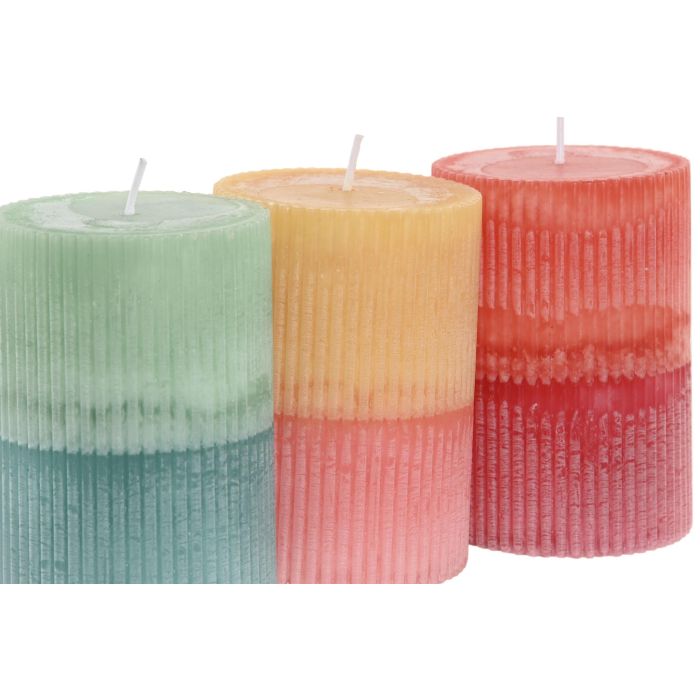 Vela Shabby DKD Home Decor Bicolor 7 x 10 x 7 cm (12 Unidades) 1 Vela Shabby DKD Home Decor Bicolor 7 x 10 x 7 cm (12 Unidades) 1