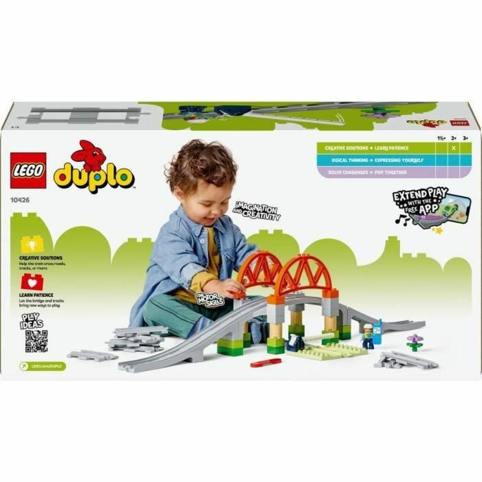 Set de expansión LEGO DUPLO My Town 10426: vías de tren y puente - Juguetes de aprendizaje temprano 1