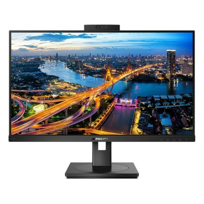 Monitor Profesional Philips 242B1H 23.8"/ Full HD/ Webcam/ Multimedia/ Regulable en altura/ Negro