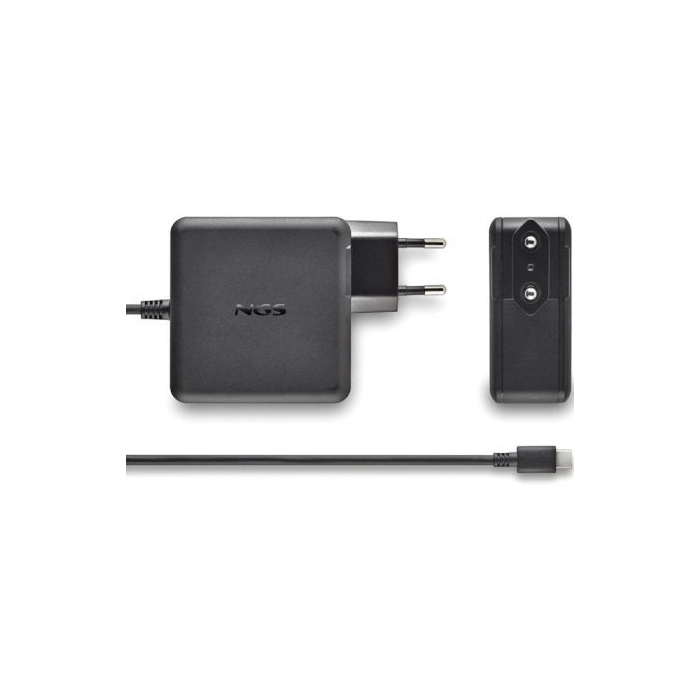 NGS GAN65W-C Cargador de Pared GaN USB-C 65W PD 3.0 para Portátil, Tablet y Smartphone - Automático, 5-20V, Protección SobreCarga - Cable 1.5m 2