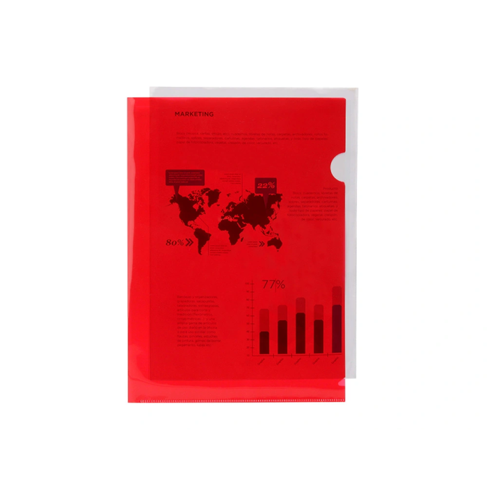 Liderpapel Carpeta Dossier Uñero 44000 Polipropileno DIN A4 Rojo hasta 20 hojas 4