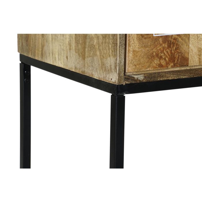 DKD Home Decor Aparador Boho 2 Puertas 2 Estanterías Mango Metal Marrón Claro Dorado 152x84x43 cm 4