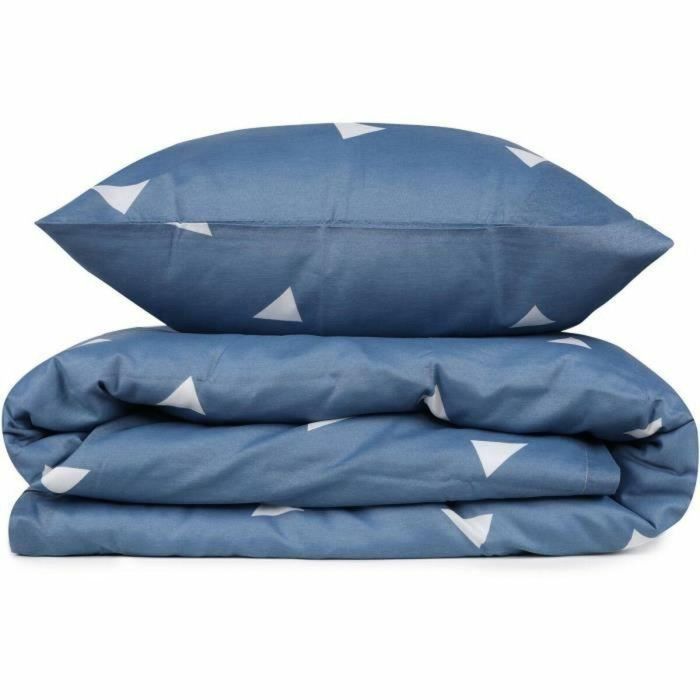 Juego de Cama 220x240 cm + 2 Fundas de Almohada 60x60 cm 65% Algodón 35% Poliéster Azul ASI8681875217148 6