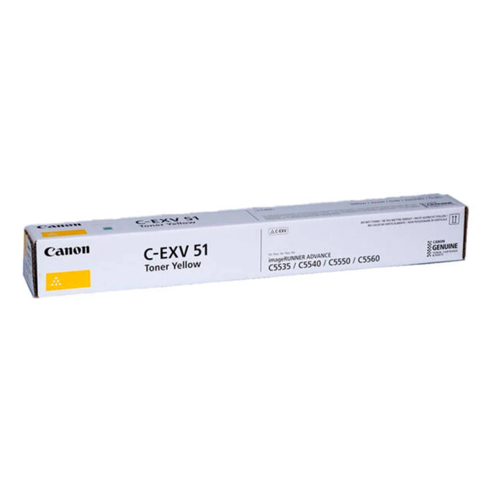 Canon Toner C-EXV51 Y 0484C002 Amarillo original para iRC5535/5535i/5540i/5550i/5560i con rendimiento de hasta 60.000 páginas 1