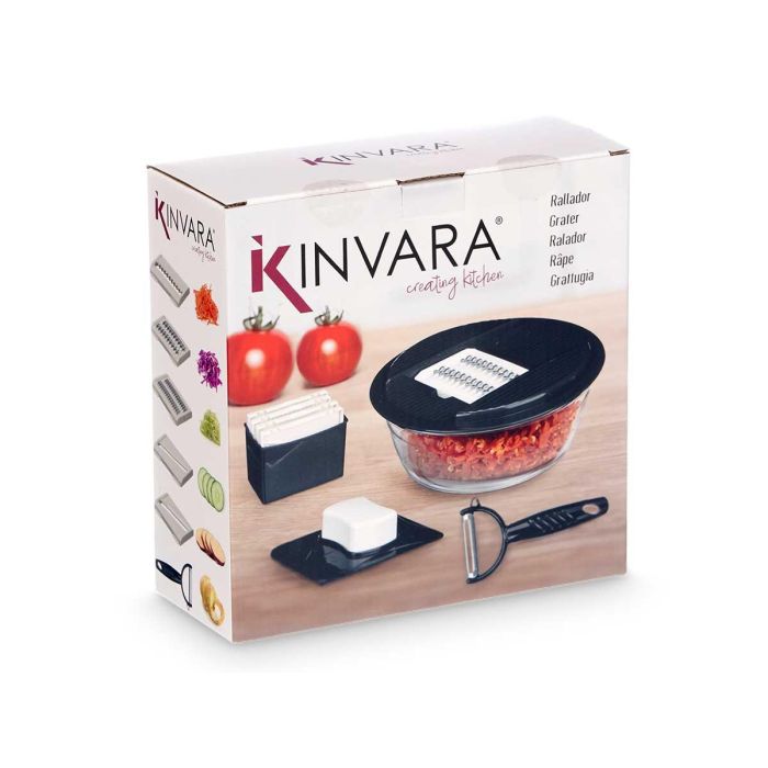 Rallador Redondo Deposito Negro Kinvara 19X8CM (8 Unidades) 2 Rallador Redondo Deposito Negro Kinvara 19X8CM (8 Unidades) 2